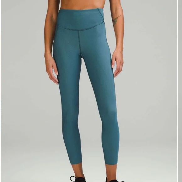 Lululemon Base Pace High-Rise Leggings size 6 25" *Two-Tone Ribbed - Picture 10 of 12